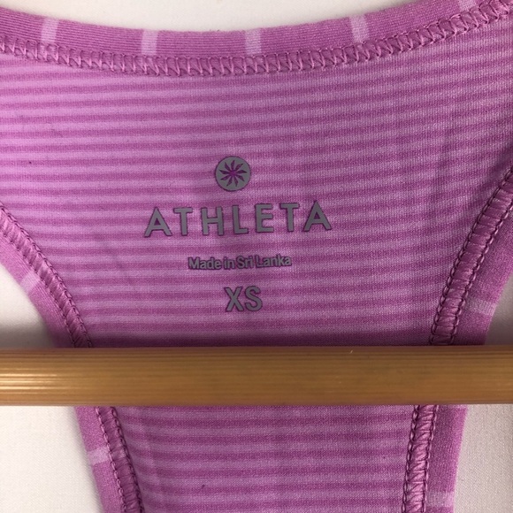 Athleta Purple Racerback Jazzy Stripe Chi Tank Top - Picture 4 of 5